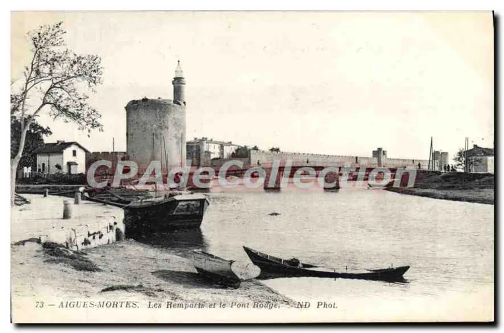 Aigues-Mortes — Die Mauern und die rote Brücke — ND Phot. - Vorderseite