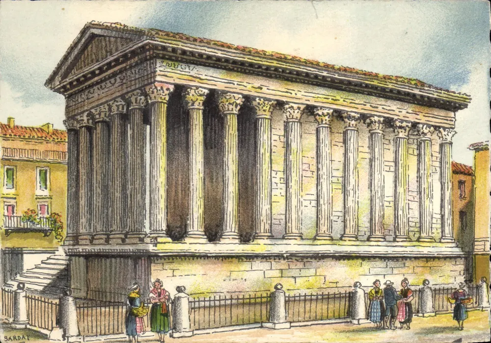 Nîmes - La Maison Carrée — editor BARDAT, n° de série 2182 A - Frente