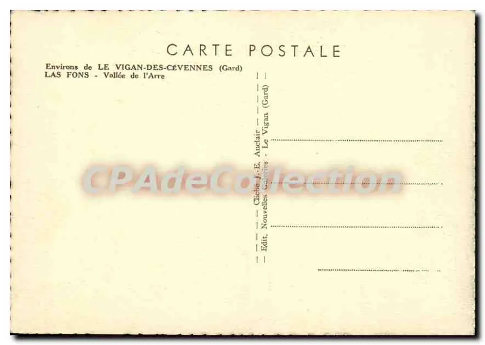 Las Fons — Tal der Arre — Verlag J.-E. Aucclair - Rückseite