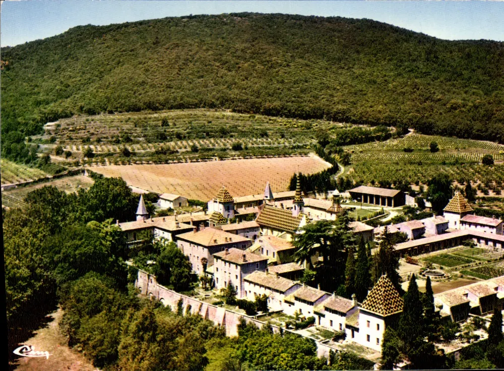 Chartreuse-de-Valbonne — Vista geral aérea — Impressor Miccon 'CIM' - 36-000 - Frente