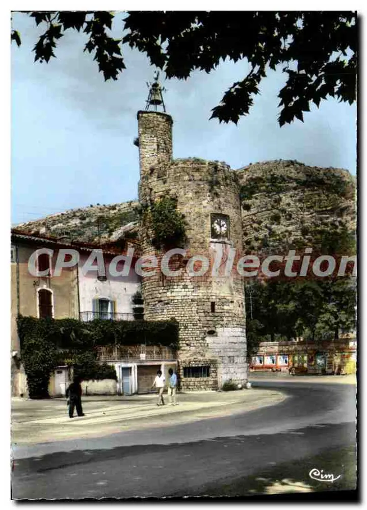 Anduze (Gard) — A Torre da Relógio (século XIV) — Cim - Frente
