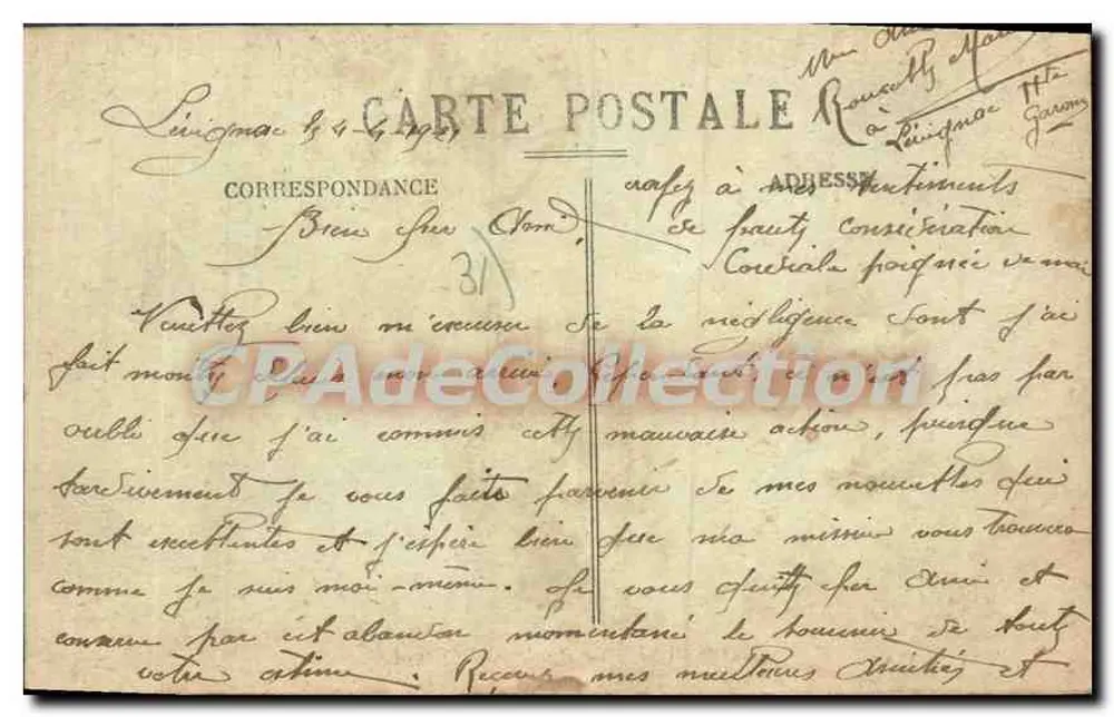 Toulouse - O Boulevard Carnot — Edit. Bayard, n°40 - Verso