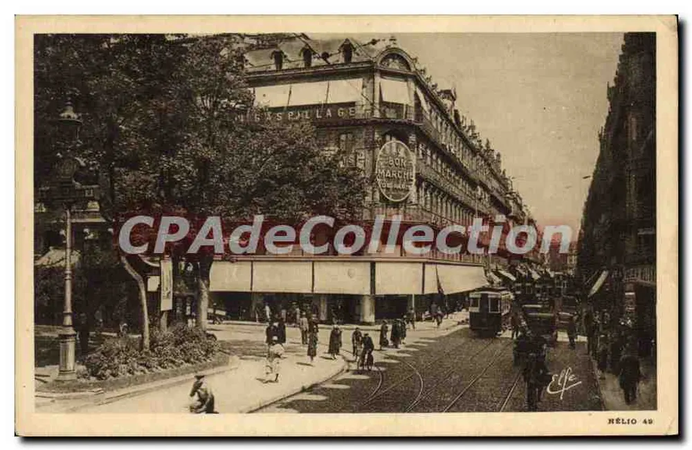 Le Bon Marché em Paris — vista da rue de Rivoli — Editor Nélio 49 - Frente