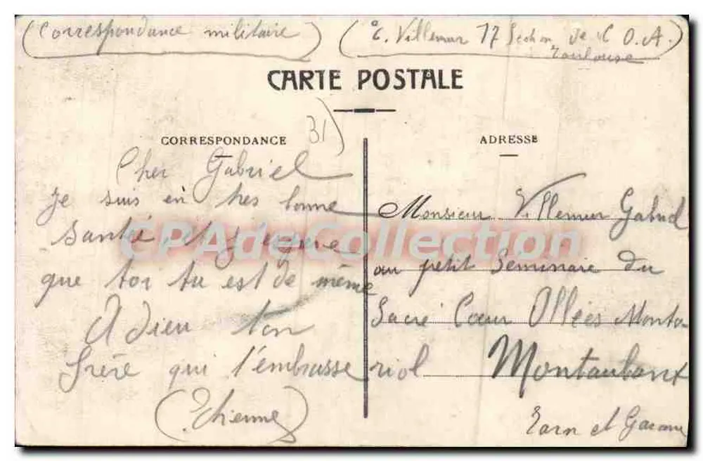 Toulouse — Praça Esquirol — Edição Jeanne d'Arc - Verso