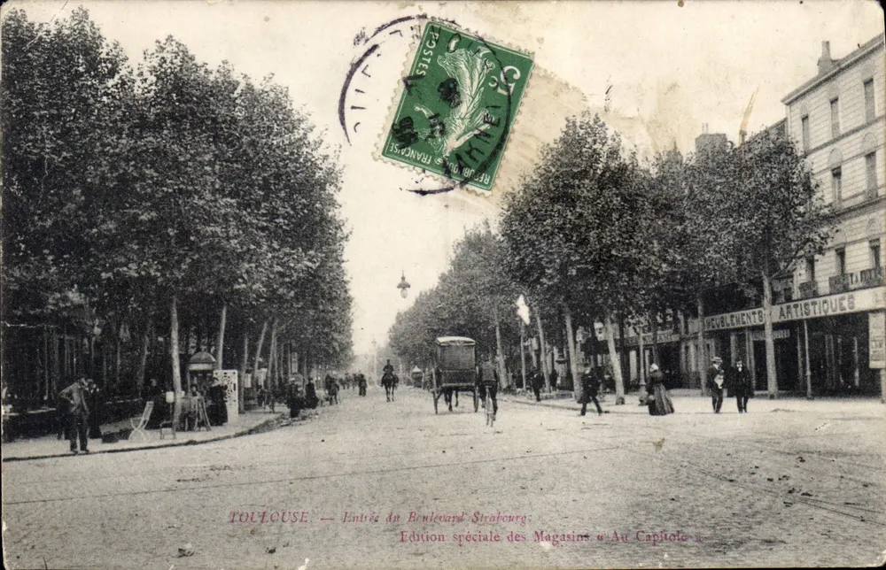 Toulouse — Entrada do Boulevard Strasbourg — Edição especial dos Lojas 'Au Capitole' - Frente