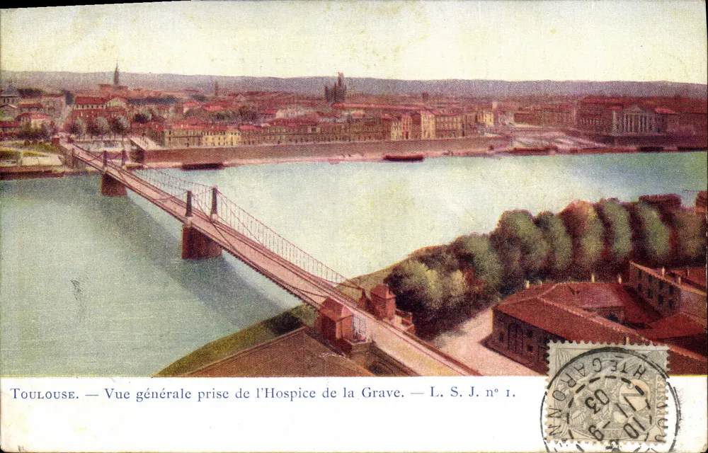 Toulouse — Allgemeiner Blick vom Hospice de la Grave — L. S. J. n° 1. - Vorderseite