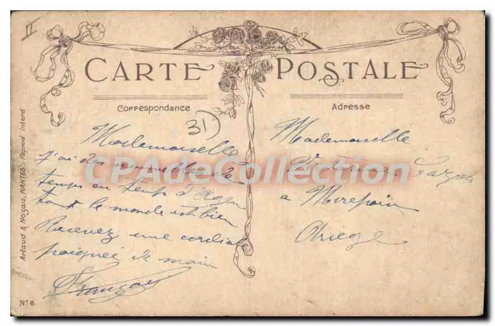 Amizades — de Toulouse — editor desconhecido - Verso