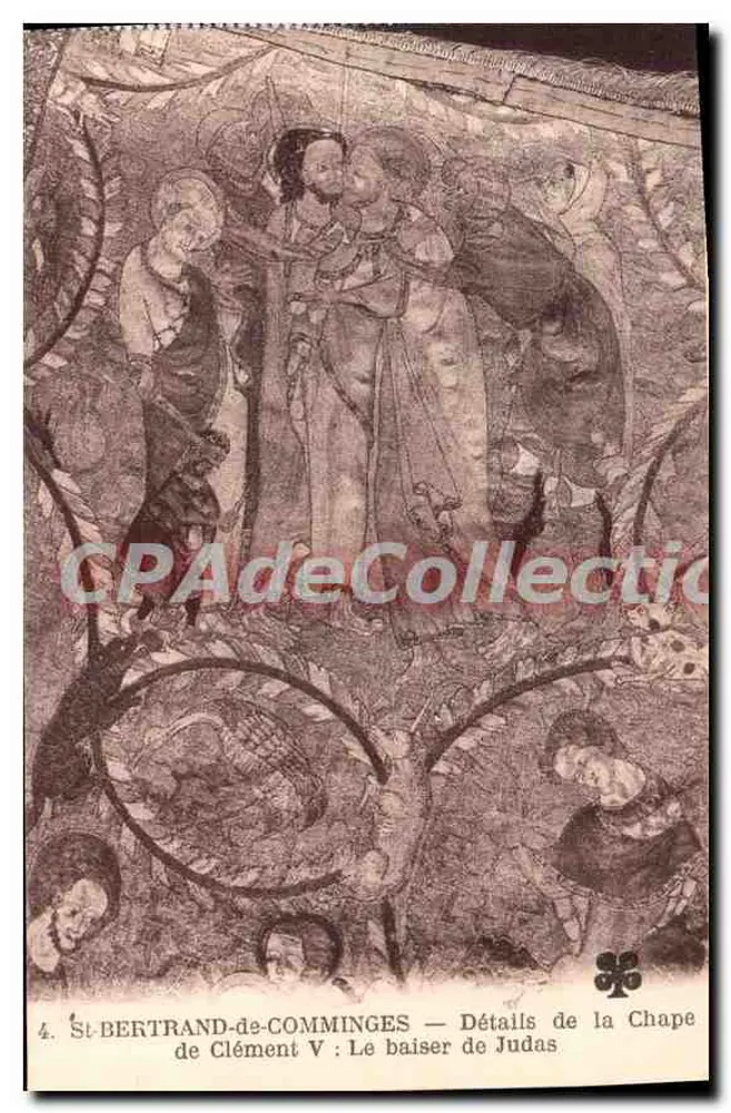 St-Bertrand-de-Comminges — Details der Kapelle von Clement V: Der Kuss des Judas — Illustrierte Druck - Vorderseite