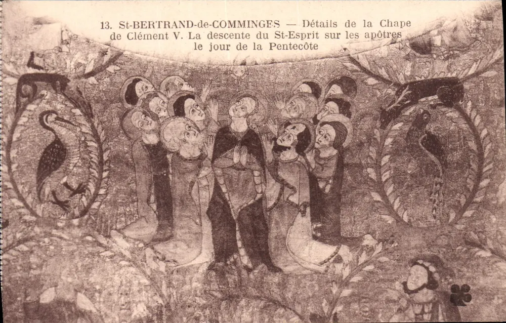St-BERTRAND-de-COMMINGES — Details der Kapelle von Clement V. Die Verkündigung des Heiligen Geistes über die Apostel am Tag der Pfingsten — Imprimé Illustré - Vorderseite