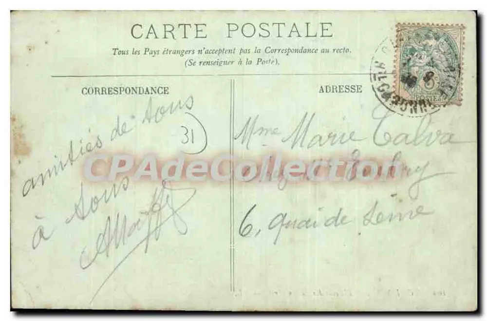 Toulouse — A Escola dos Belos-Artes — LL. n°102 - Verso