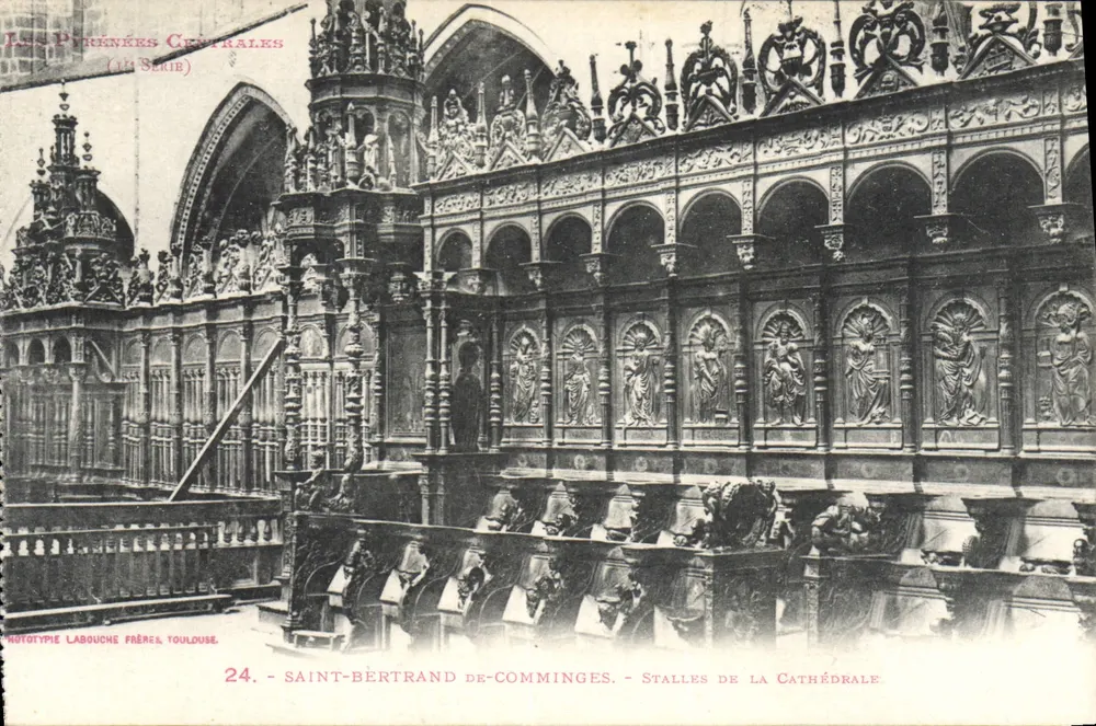 Saint-Bertrand-de-Comminges — Stallen van de kathedraal — Mototype Labouche Frères, Toulouse, (11e serie) - Voorkant
