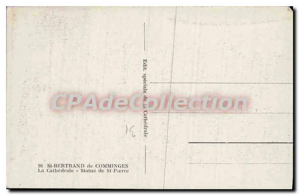 Estátua de São Pedro — Catedral de Saint-Bertrand-de-Comminges — Edição especial - Verso