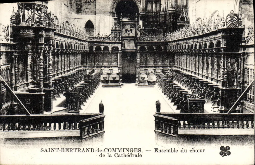 Saint-Bertrand-de-Comminges — Ensemble do coro da Catedral - Frente