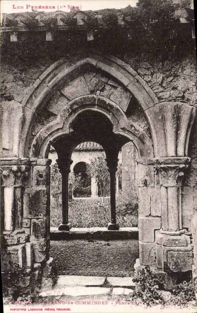 Porta coivée em Saint-Brandan-de-Comminges — Os Pirineus (1ª Série) — Fototipo Labouche Frères, Toulouse - Frente