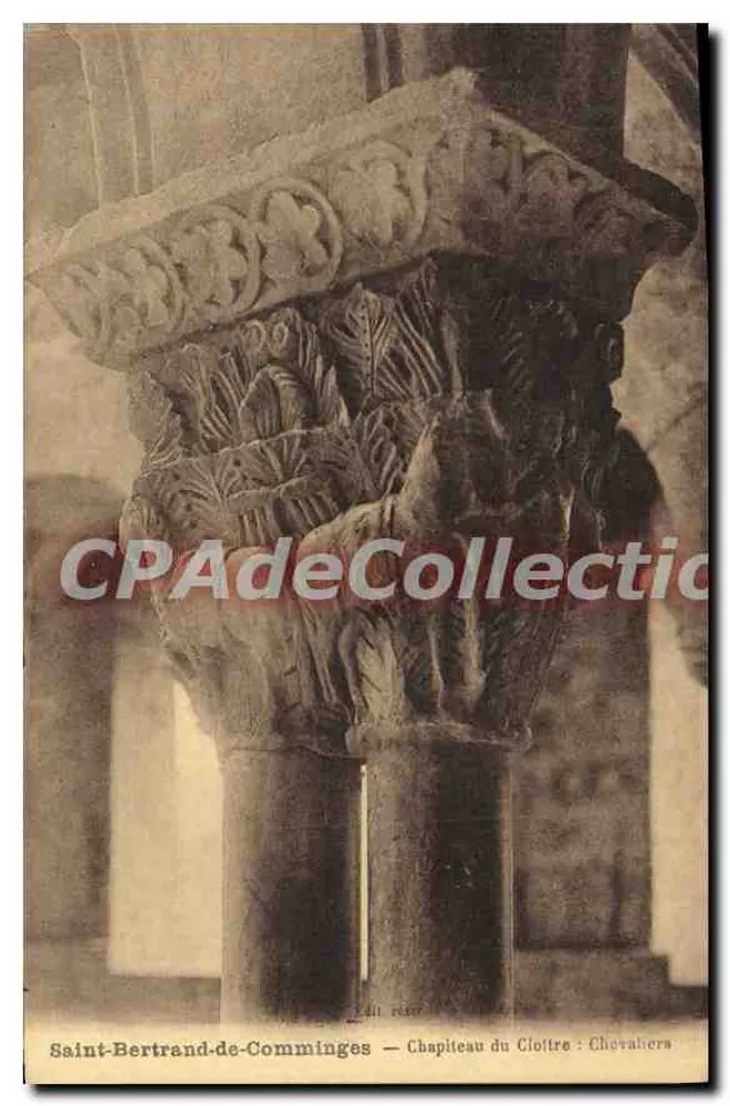 Saint-Bertrand-de-Comminges — Capitel do Claustro: Cavaleiros - Frente