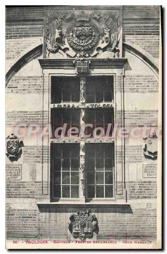 Toulouse - Capitole - Janela Renascentista - Cour Henri IV - Frente