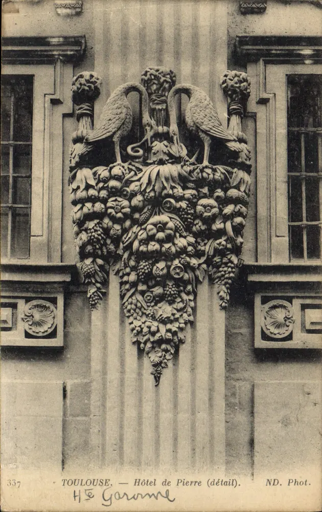 Toulouse — Hotel de Pierre (detalhe) — H.É. Garonne, n°337 - Frente