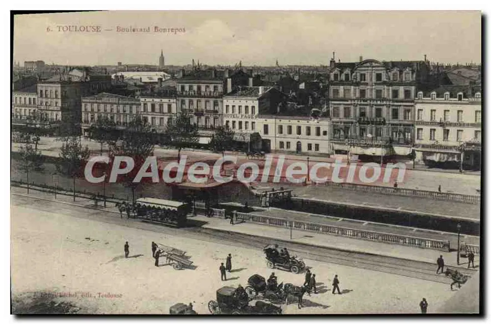 Toulouse — Boulevard Bonrepos — J. Toulal-Rachel, editora, Toulouse - Frente