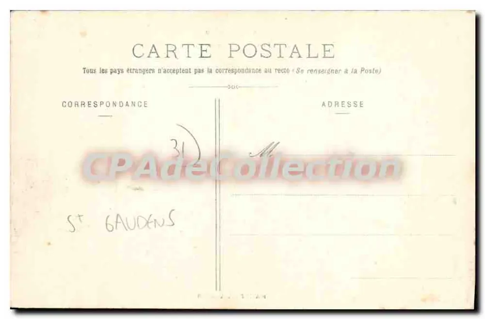 Saint-Guadens — Równina Miramont — Papeterie Barulaut - Rewers