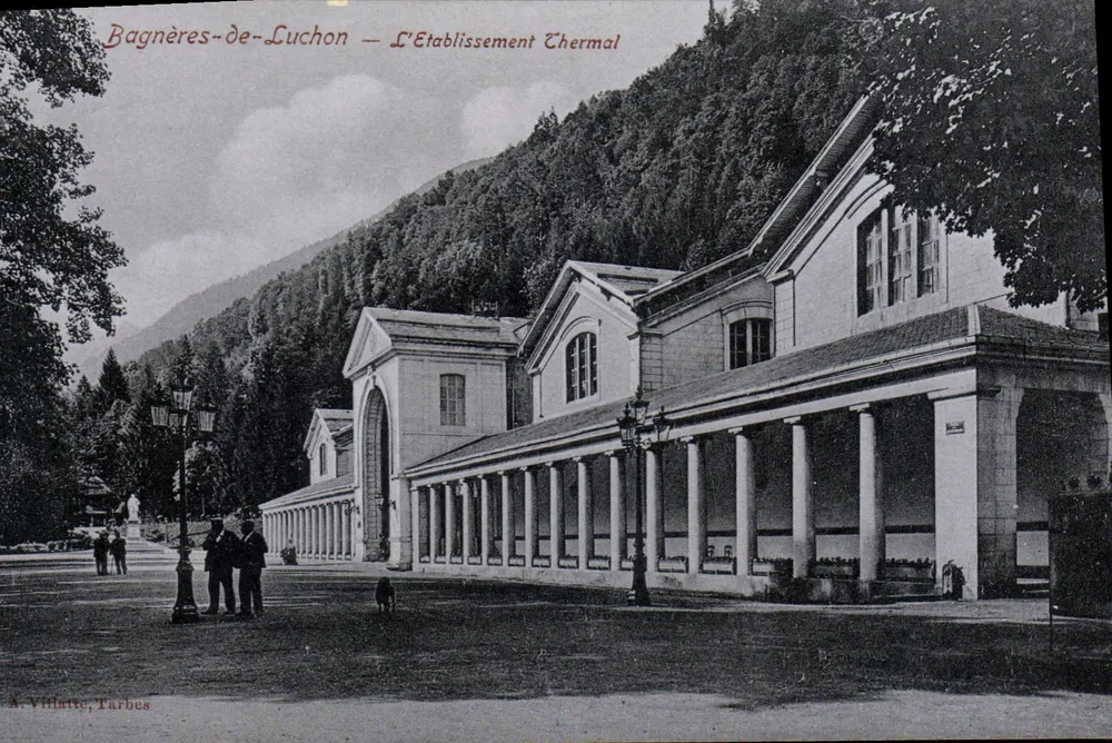 Bagnères-de-Luchon — O Estabelecimento Termal — A. Villatte, Tarbes - Frente
