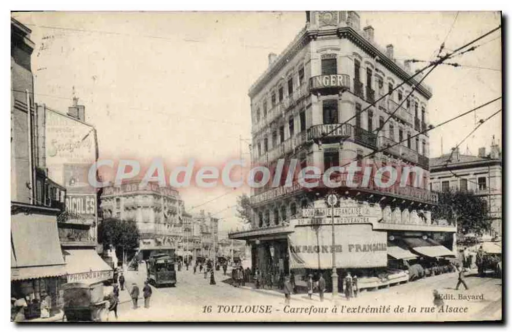 Toulouse - Kreuzung am Ende der Straße Alsace — Edit. Bayard, n°16 - Vorderseite
