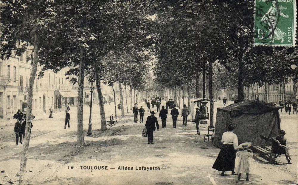 Toulouse — Allées Lafayette — editor desconhecido, n° 19 - Frente