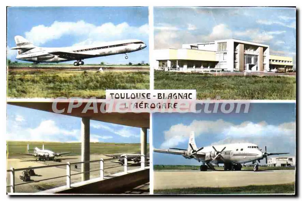 Toulouse-Blagnac - Aeroporto - Vista geral e aviões - Frente