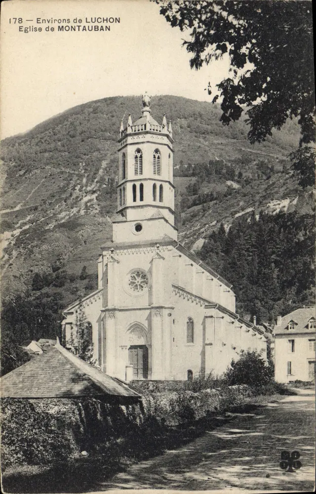 Igreja de Montauban — Arredores de Luchon — Editor CPADeCollection - Frente