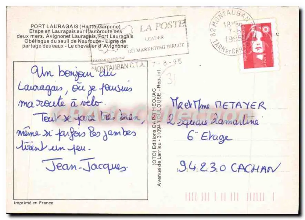Port Lauragais — Autobahn der beiden Meere — Verlag OTO Éditions Larrieu, Seriennummer nicht sichtbar - Rückseite