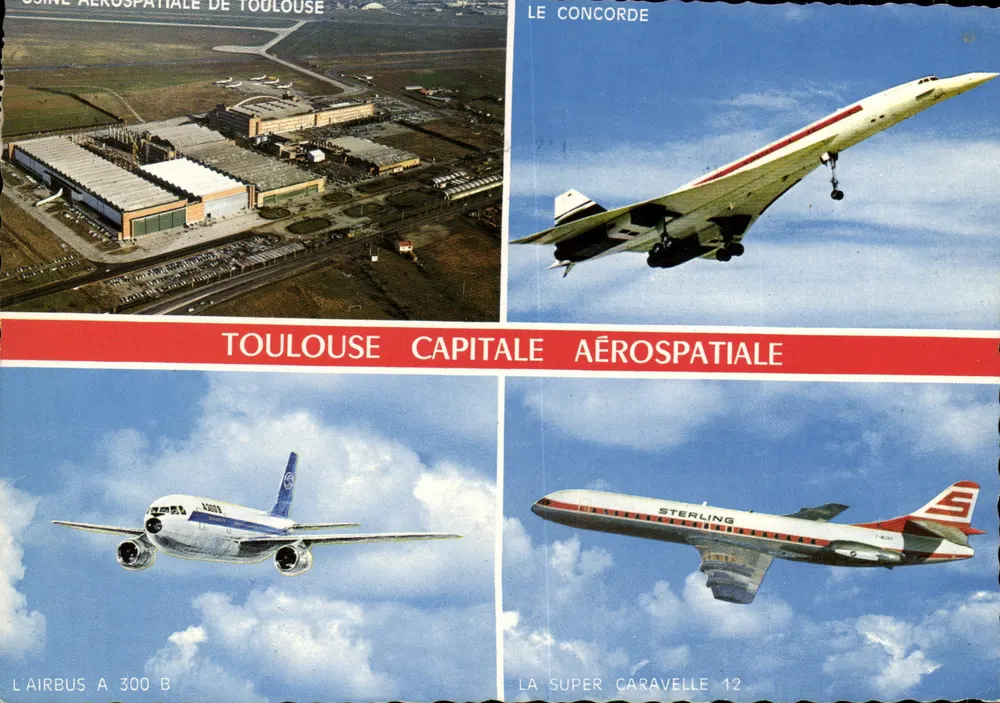 Toulouse Capital Aéros Espacial — Aérodrome, Concorde, Airbus A 300 B, Super Caravelle 12 — Éditions Art Labouche Frères - Frente