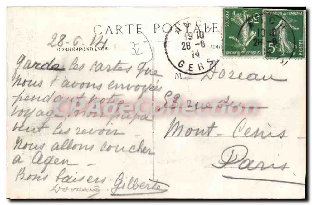 Auch — Panorama (Lado Levante) — P. Frézignac, fot. Auch - Verso