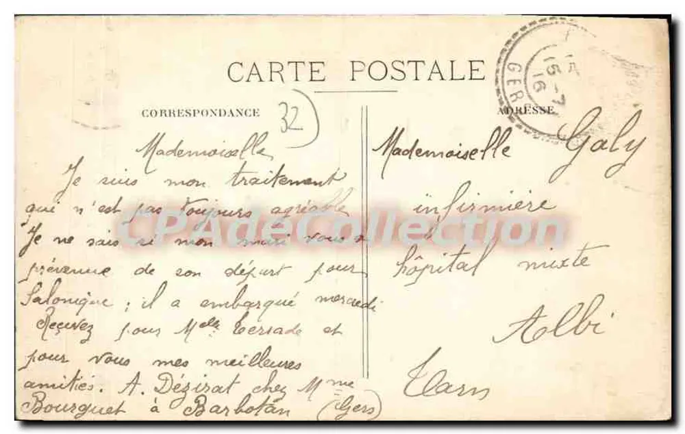 Barbotan-les-Thermes (Gers) — Bade- und Duschanlage — O. Lafontan & O. L., fot.-verlag, Auch - Rückseite