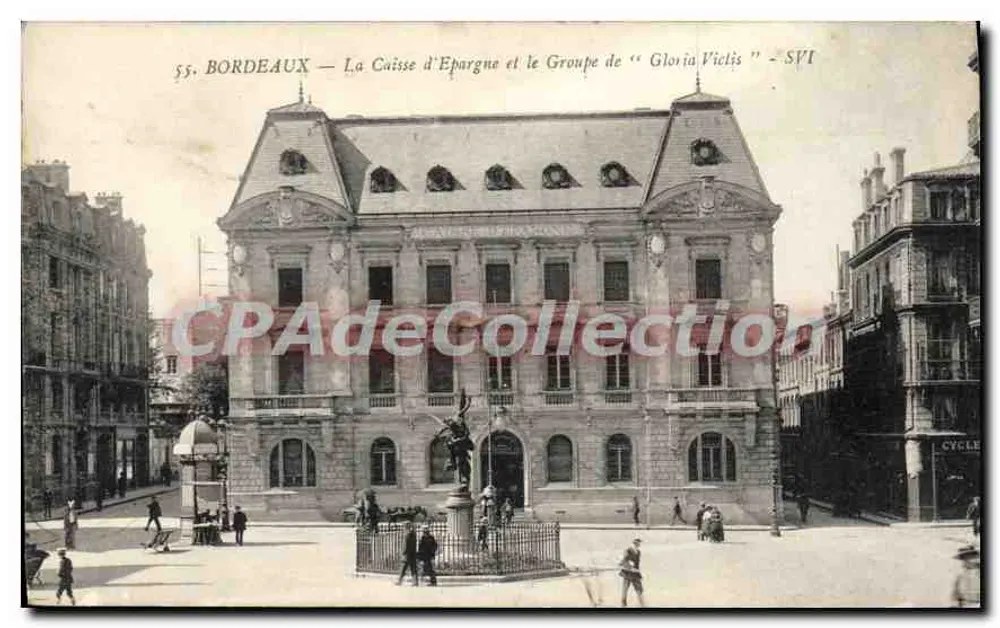 Bordeaux — Die Sparkasse und die Skulpturgruppe « Gloria Vielis » — S.V.I. - Vorderseite