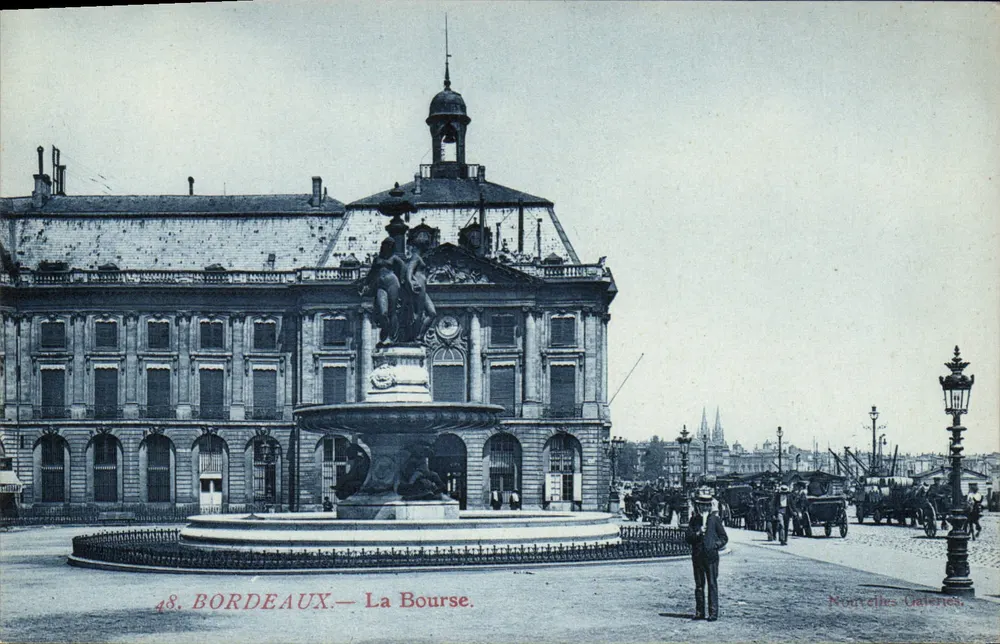 Bordeaux — A Praça da Bolsa — Nourtelles Galeries, n°48 - Frente