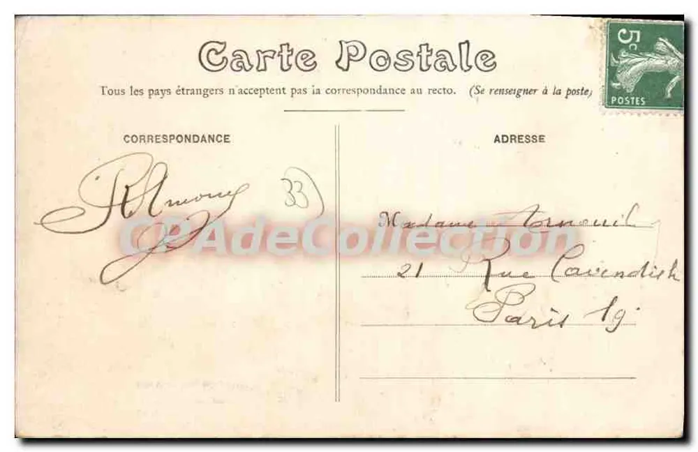 Bazas (Gironde) — Catedral São João (século XII) — Bromotipo Gauvreau, Langoz - Verso