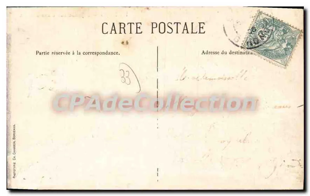 Bazas — Reprodução de uma Gravura — Sully Petit fils, editor Bazas, n°106 - Verso