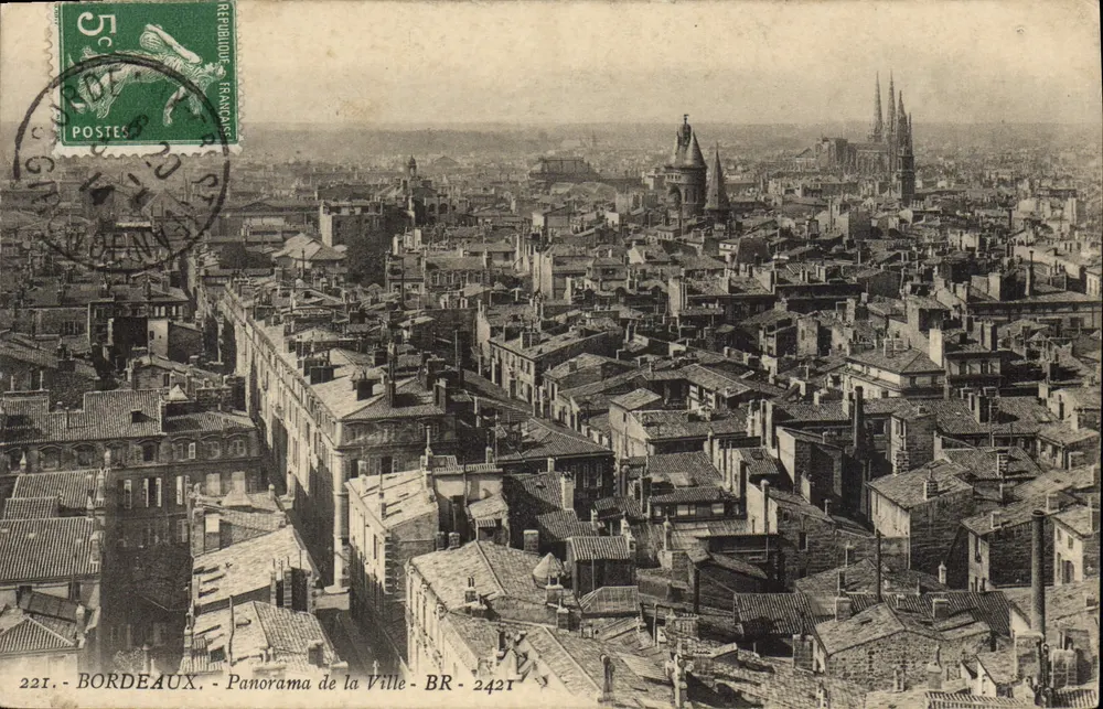 Bordeaux — Panorama da Cidade — BR-2421 — Editor BORDEAUX - Frente