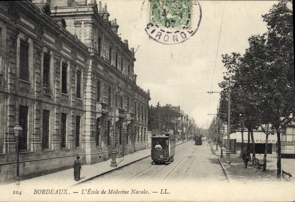 Bordeaux — A Escola de Medicina Naval — LL. n°104 - Frente