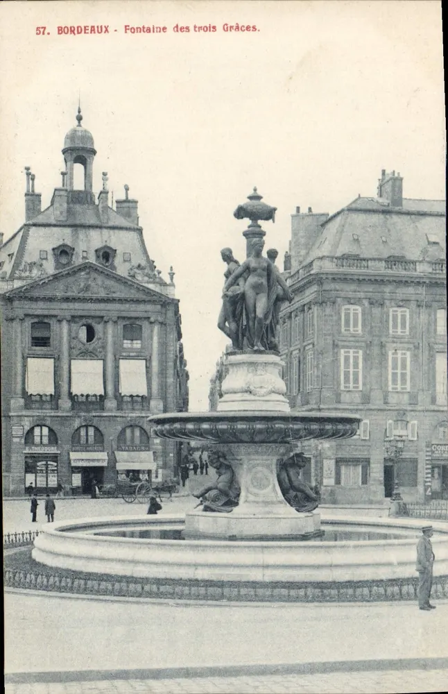 Bordeaux - Fontaine das Três Graças. - BORDEAUX - Fontaine das Três Graças. - BORDEAUX - Fontaine das Três Graças. - Frente