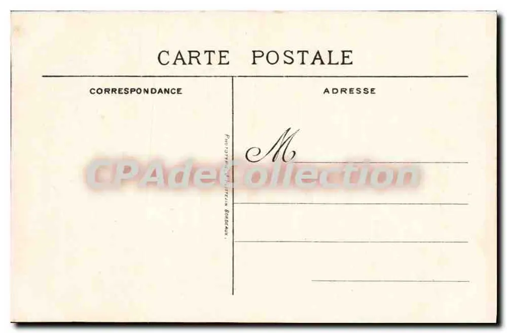 Bordeaux - A Grande Campanha — editor Magot, n°45 - Verso