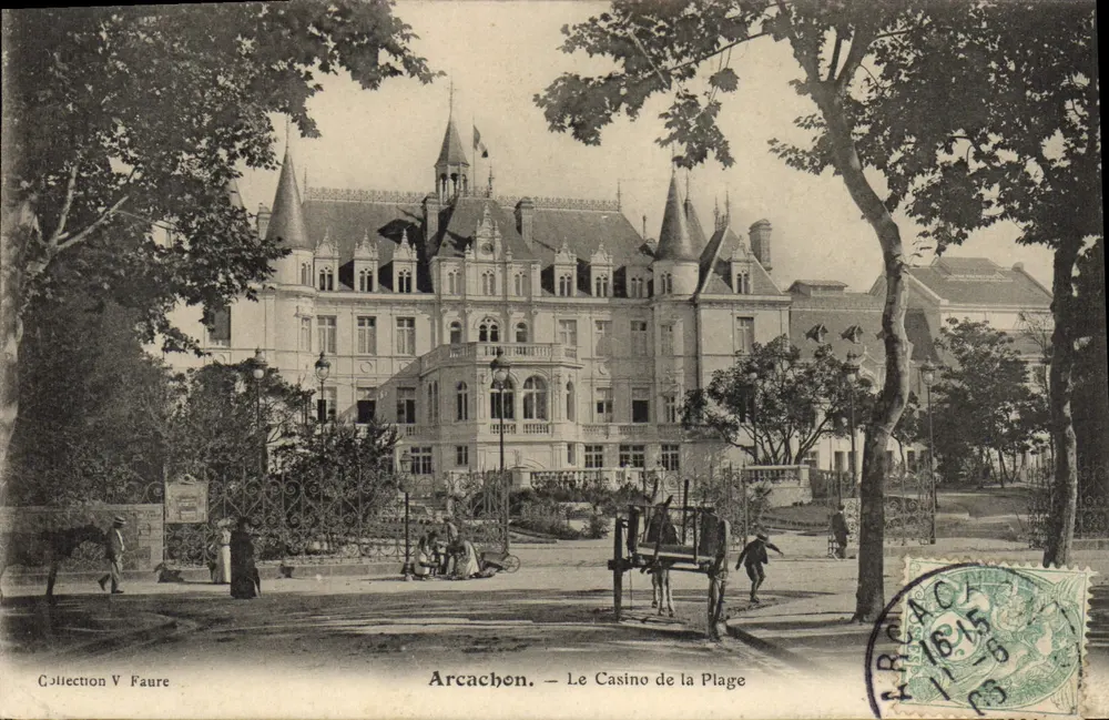 Arcachon — Het Casino aan de Kust — Collectie V Faure - Voorkant