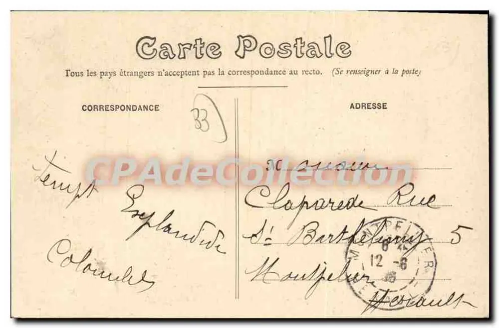 Arcachon — Het Casino aan de Kust — Collectie V Faure - Achterkant