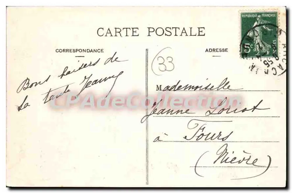 Arcachon - Boulevard de la Plage przed Kasynem Deganne — Marcel Delhoy, fototypia, Bordeaux, nr 281 - Rewers