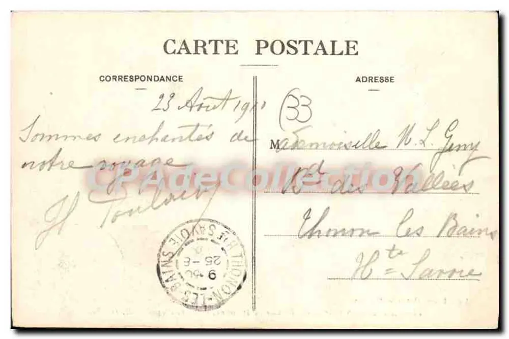 Arcachon (Gironde) - Das Deganne-Casino, vom Strand aus gesehen - Marcel Delbouy, phototype, Berdeaux, Nr. 87 - Rückseite