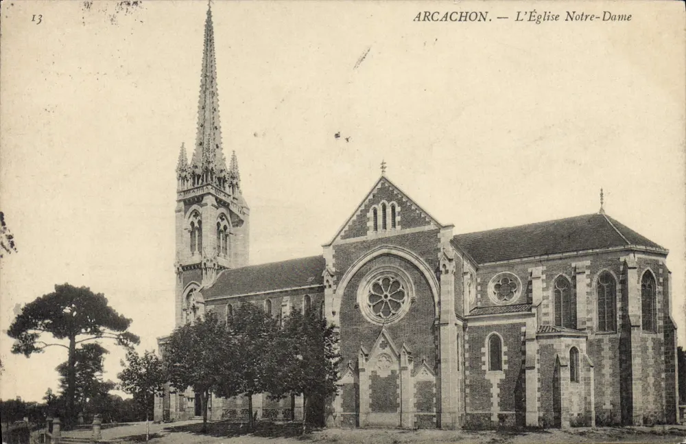 Arcachon — A Igreja Nossa Senhora — Editor desconhecido, n° 13 - Frente