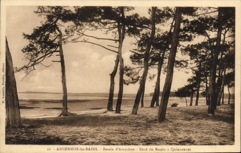 ANDERNOS-les-BAINS — Bassin d'Arcachon — Ufer des Bassins bei Quinconces — H. Lassalle, Norvèzy, Verleger - Vorderseite