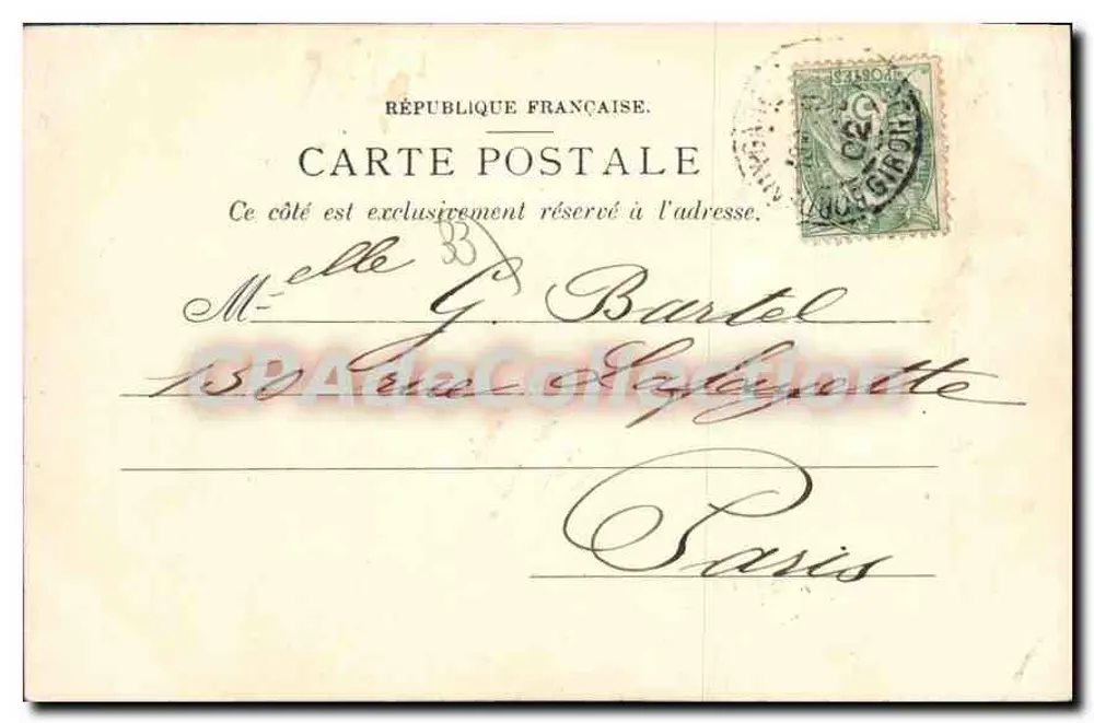 Bordeaux — Porta delle Salinatrici — K. F., editori, Parigi. - Verso