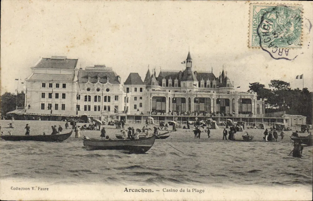 Arcachon — Casino de la Plage — Coleção V. Faure - Frente