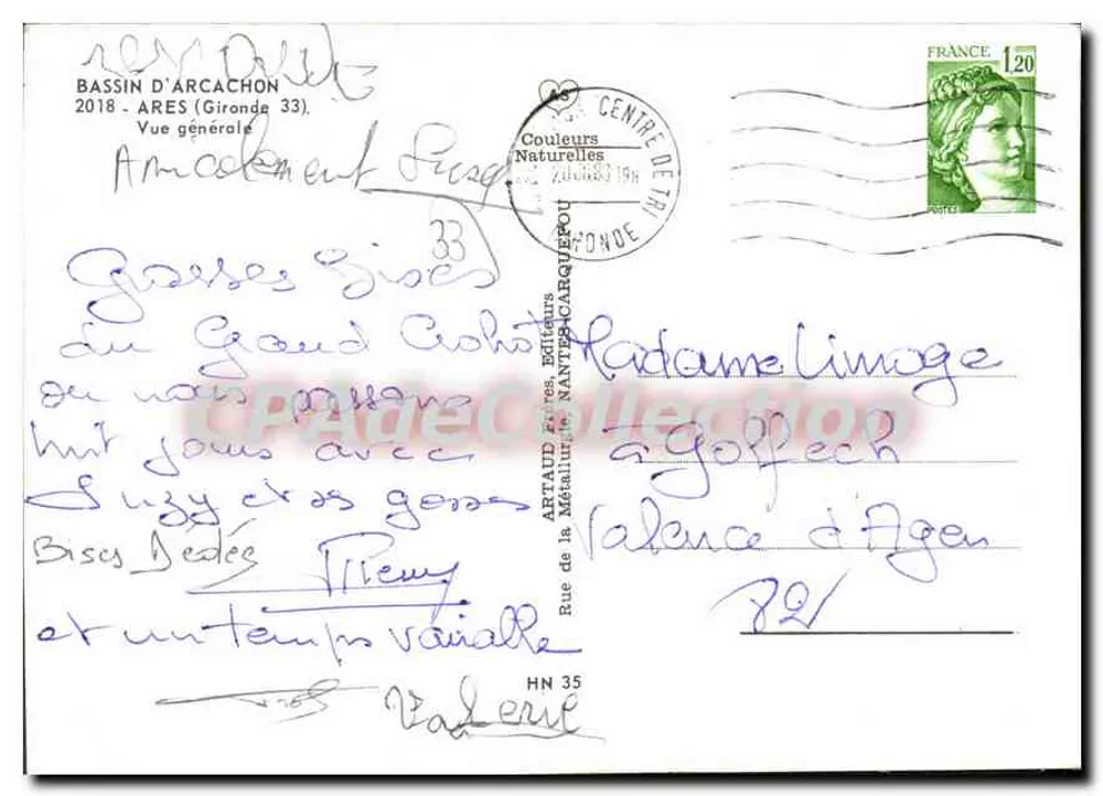 Bassin d'Arcachon — Vista geral — Artaud et res Éditeurs - Verso