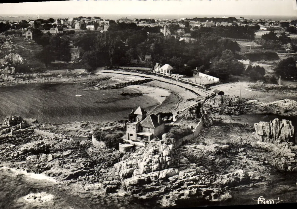 Insel Bréhat (C.-du-N.) — Luftaufnahme — La Plage du Guersido — Photographie von F. Lain - Vorderseite
